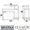 Bristan Frenzy Basin Taps Dimensions